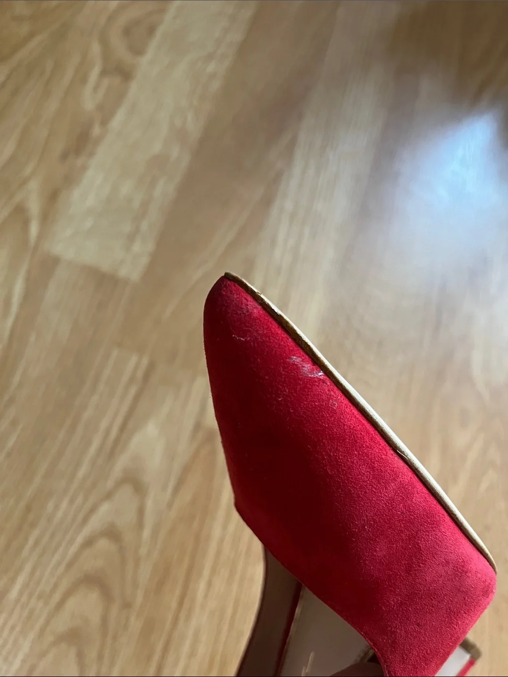 Jessica Simpson Red Suede Pointed-Toe Stiletto Pumps